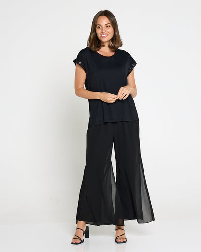 Sequin Sparkle Top - Black