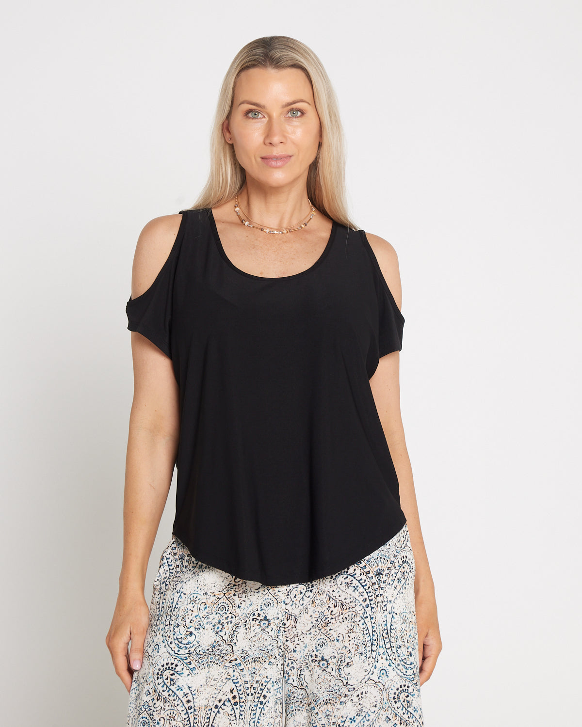Cold Shoulder Top - Black