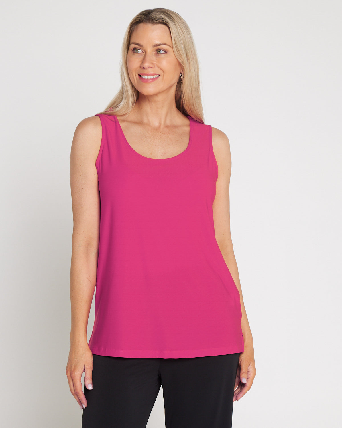 Long Line Tank - Fuchsia