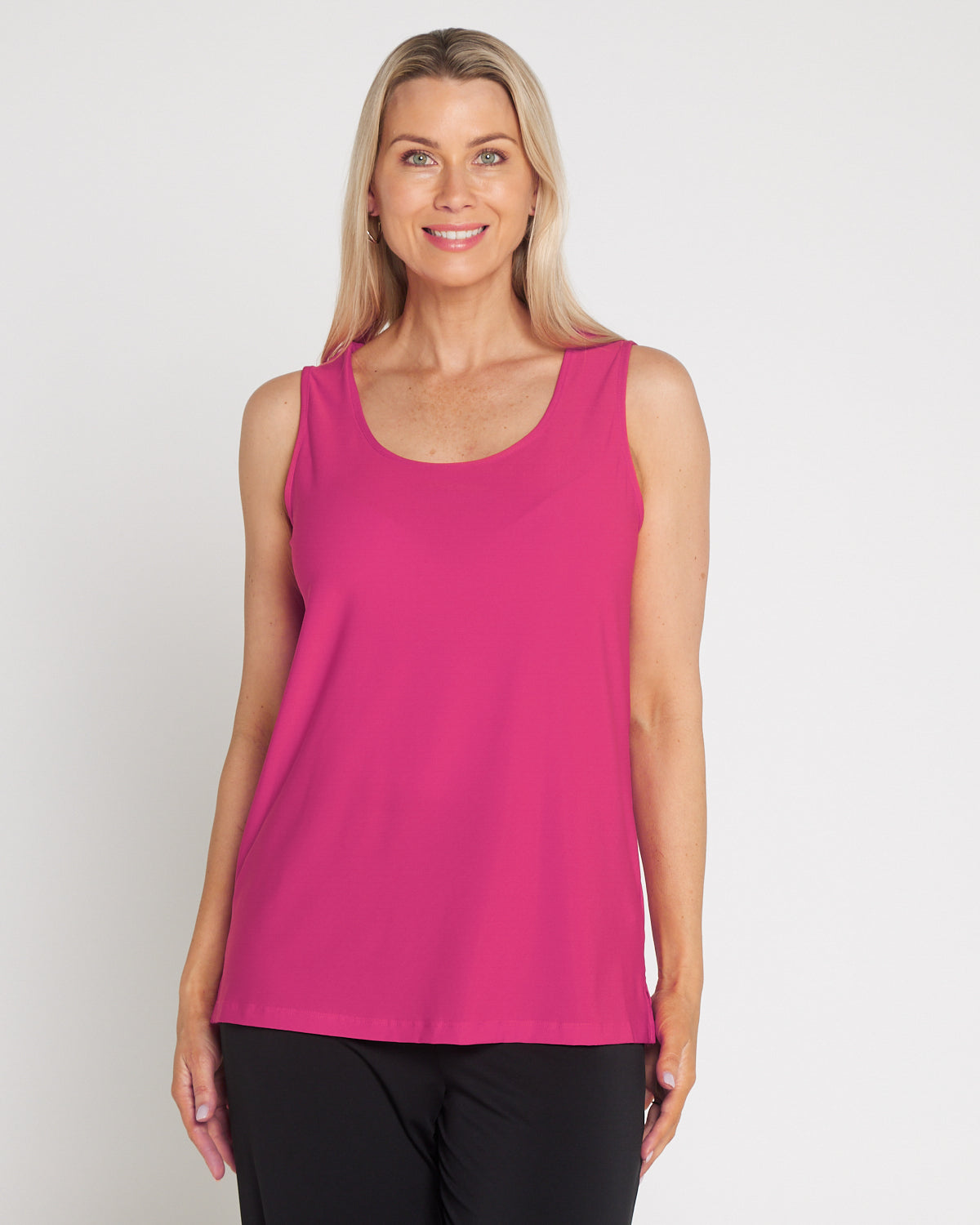 Long Line Tank - Fuchsia