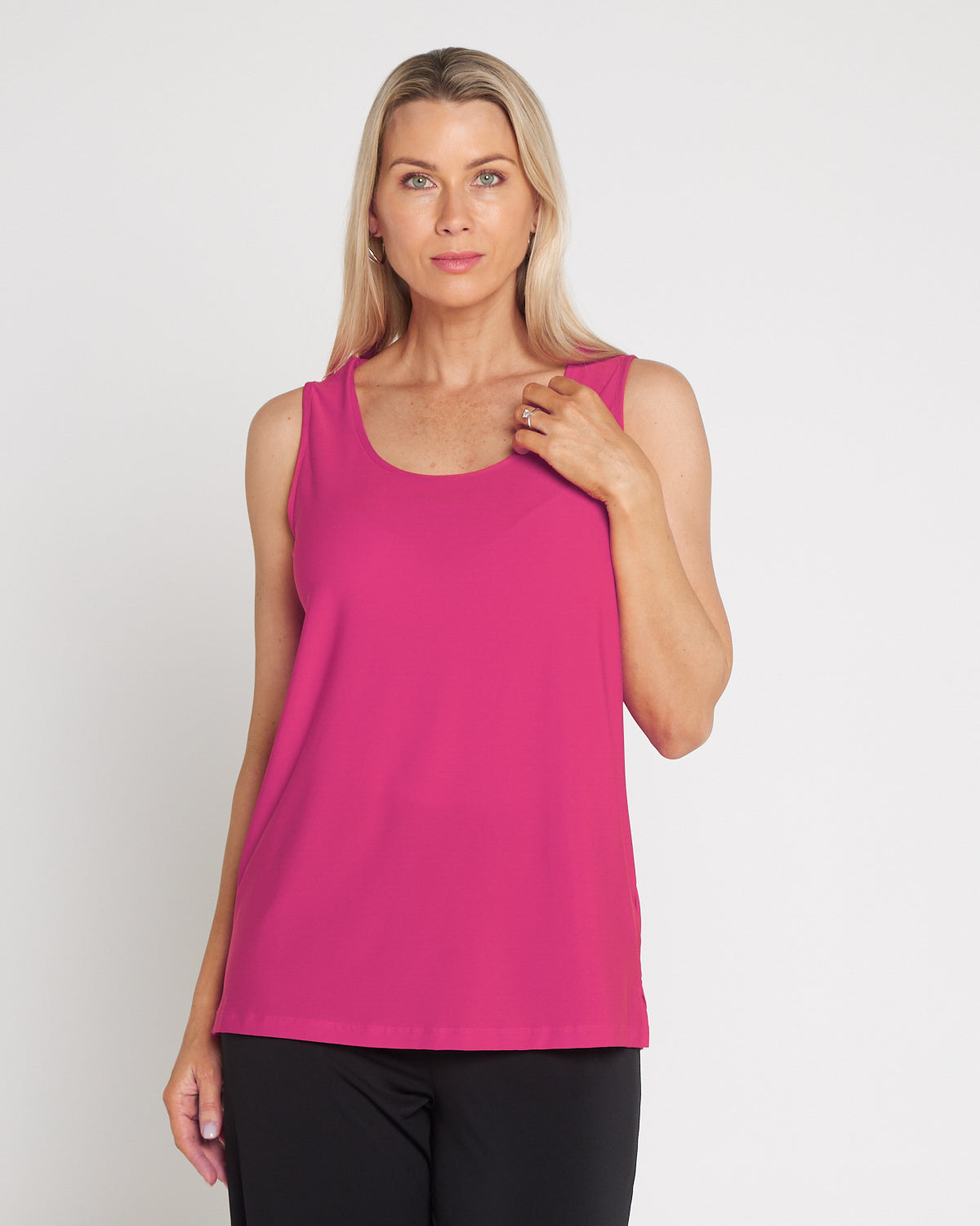 Long Line Tank - Fuchsia