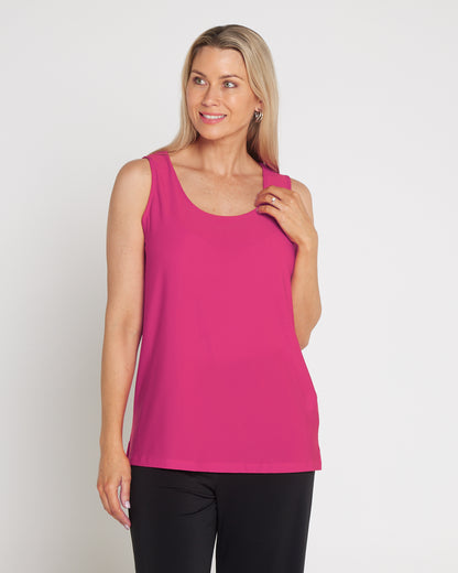 Long Line Tank - Fuchsia