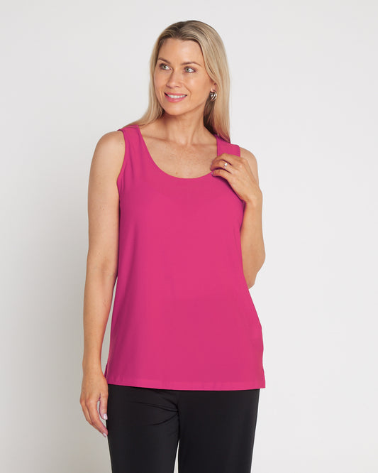 Long Line Tank - Fuchsia