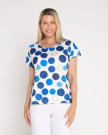 Spotty Dotty Top - Electric