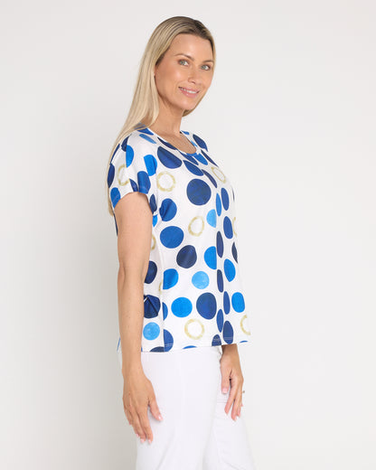Spotty Dotty Top - Electric