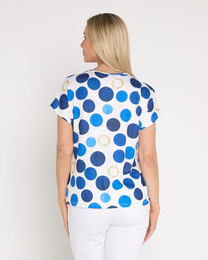 Spotty Dotty Top - Electric
