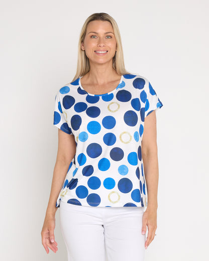 Spotty Dotty Top - Electric