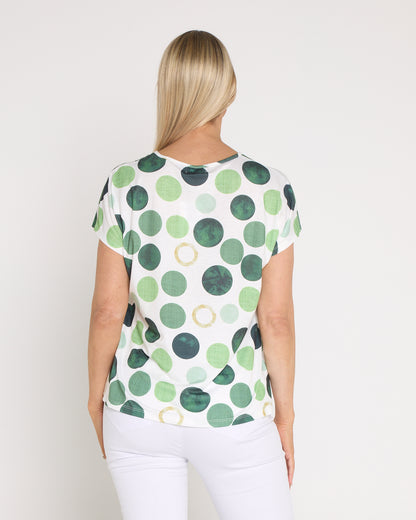 Spotty Dotty Top - Green