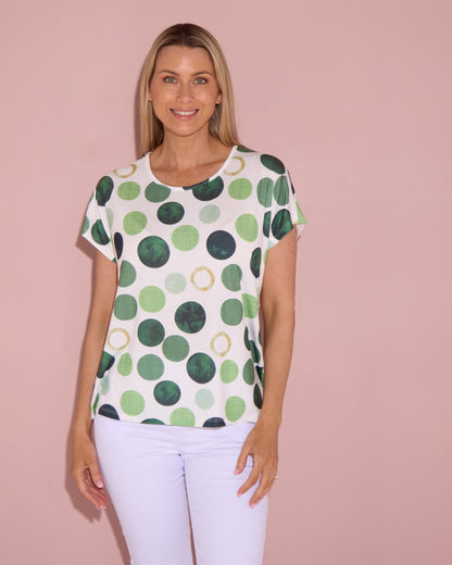 Spotty Dotty Top - Green