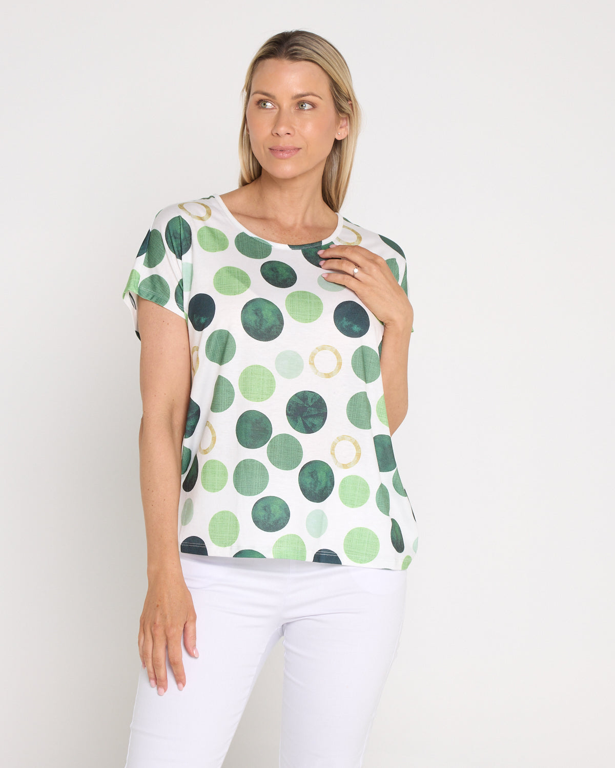Spotty Dotty Top - Green