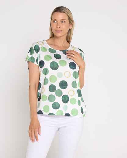 Spotty Dotty Top - Green