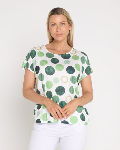 Spotty Dotty Top - Green