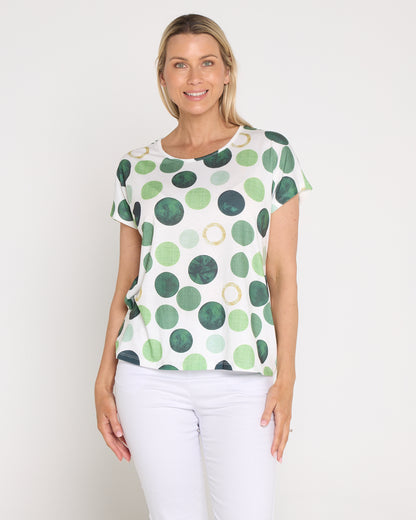 Spotty Dotty Top - Green