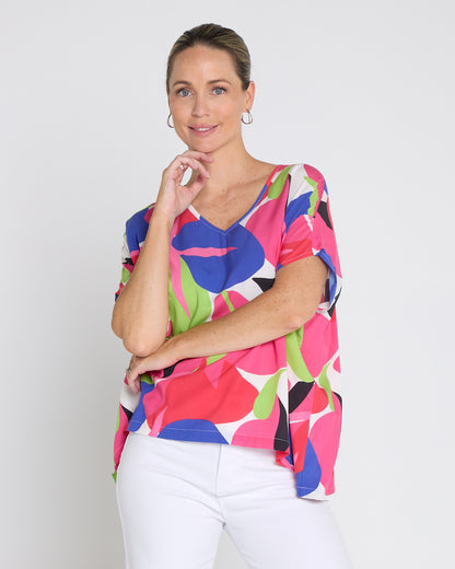 Colour Pop Top - Raspberry Lime