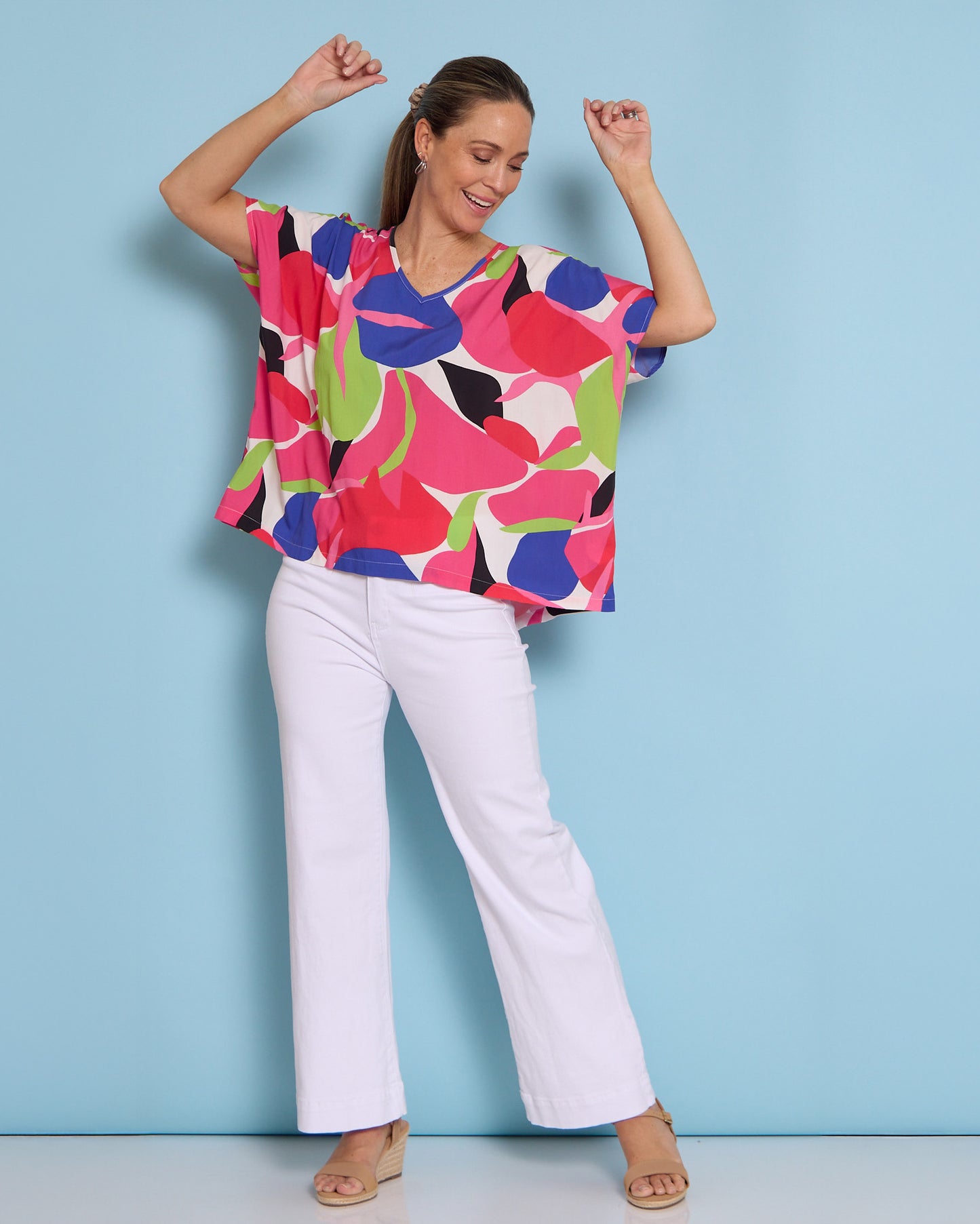 Colour Pop Top - Raspberry Lime