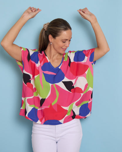 Colour Pop Top - Raspberry Lime