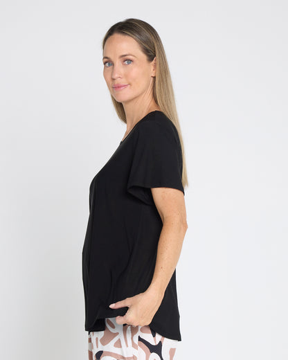 Swing Scoop Top - Black