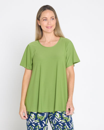 Swing Scoop Top - Leaf