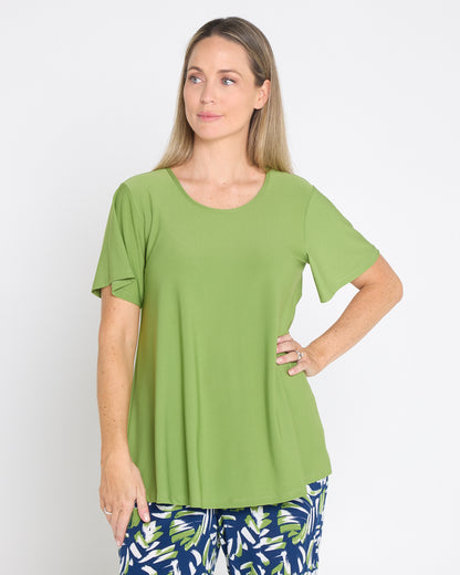 Swing Scoop Top - Leaf
