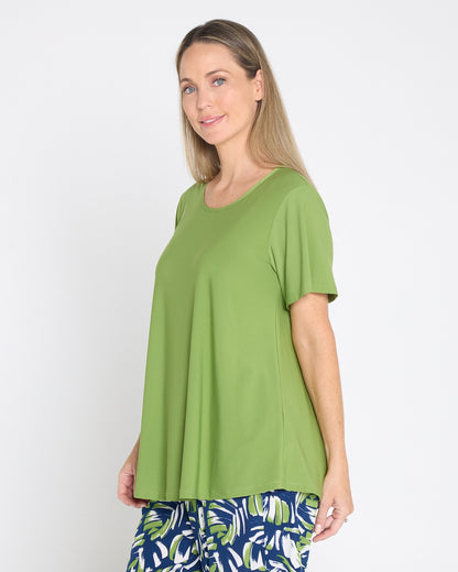 Swing Scoop Top - Leaf