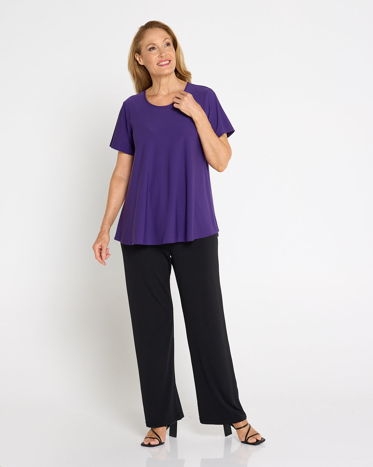 Gianna Wide Leg Pants - Black