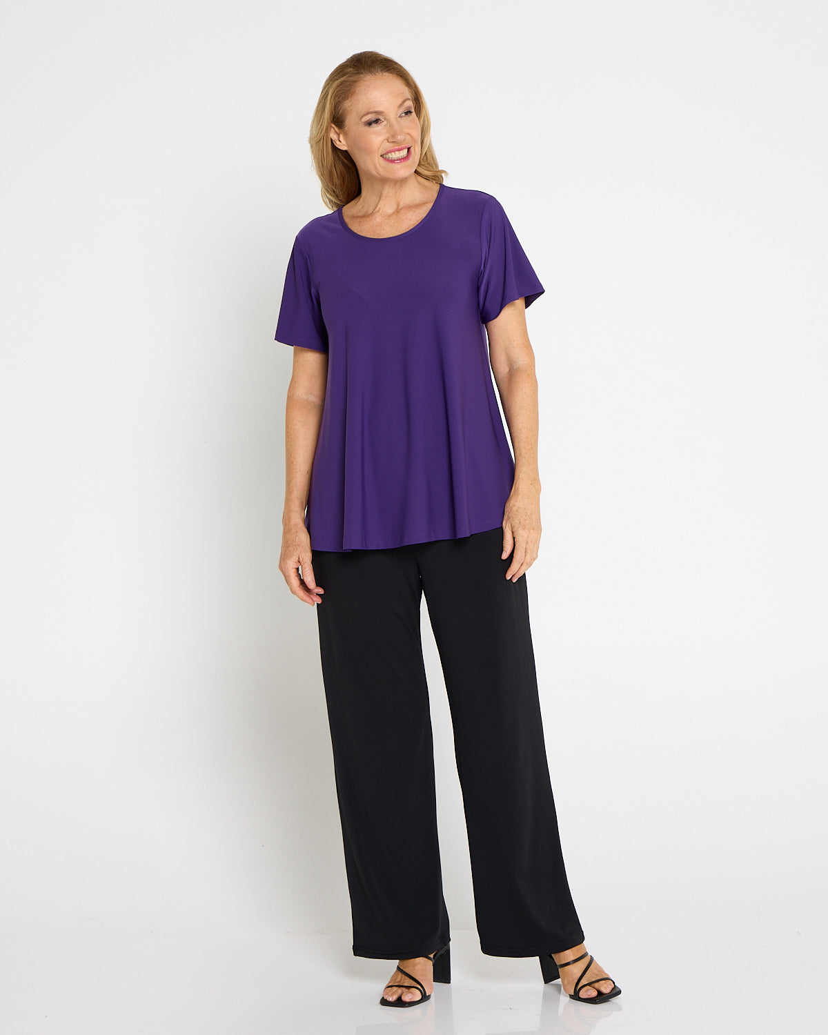 Gianna Wide Leg Pants - Black