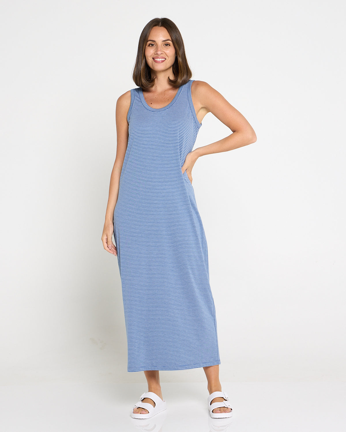 Travel Dress by Cordelia St - Blue Stripe