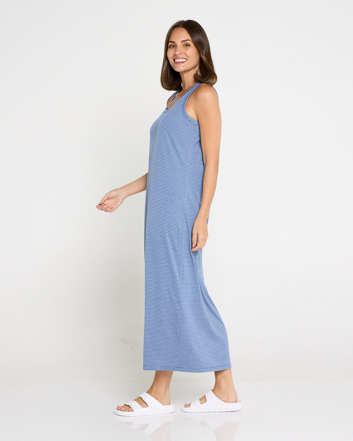 Travel Dress by Cordelia St - Blue Stripe