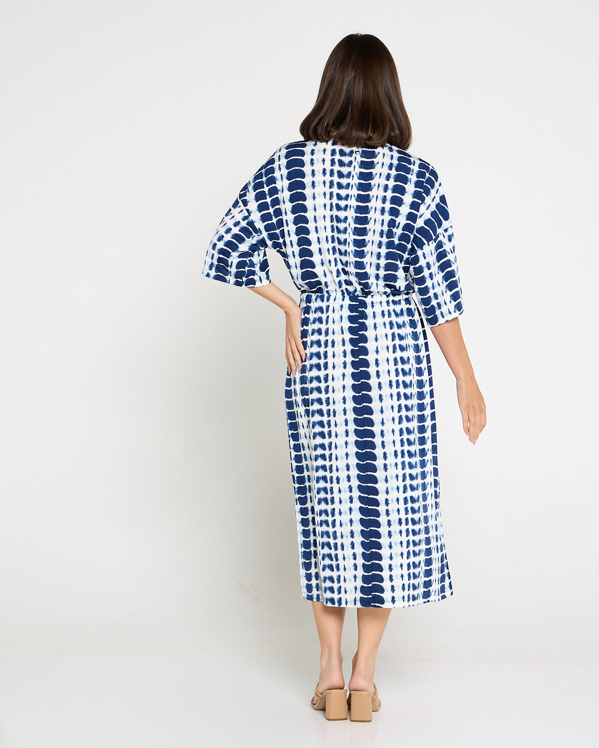 Alayna Kaftan Dress - Navy Tie Dye
