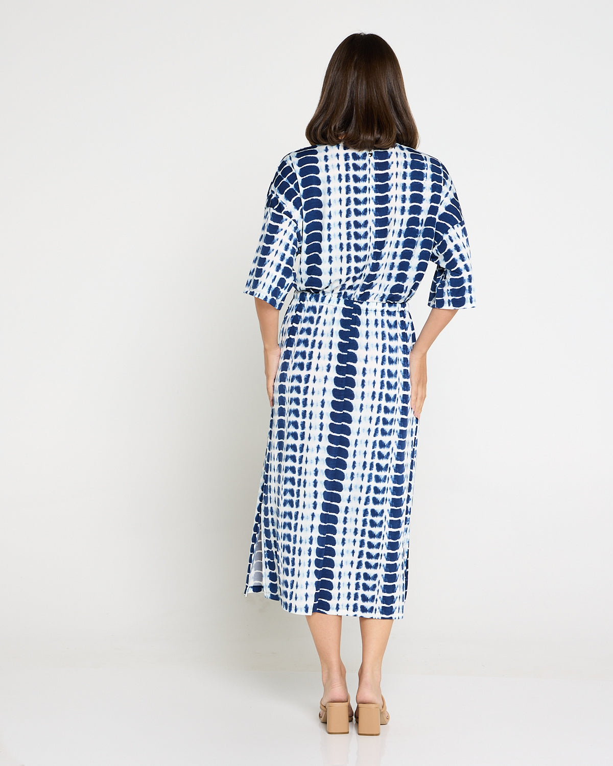 Alayna Kaftan Dress - Navy Tie Dye