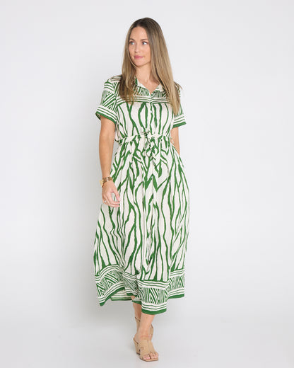 Serengeti Shirt Dress - Green