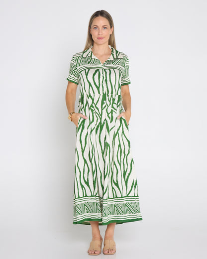 Serengeti Shirt Dress - Green