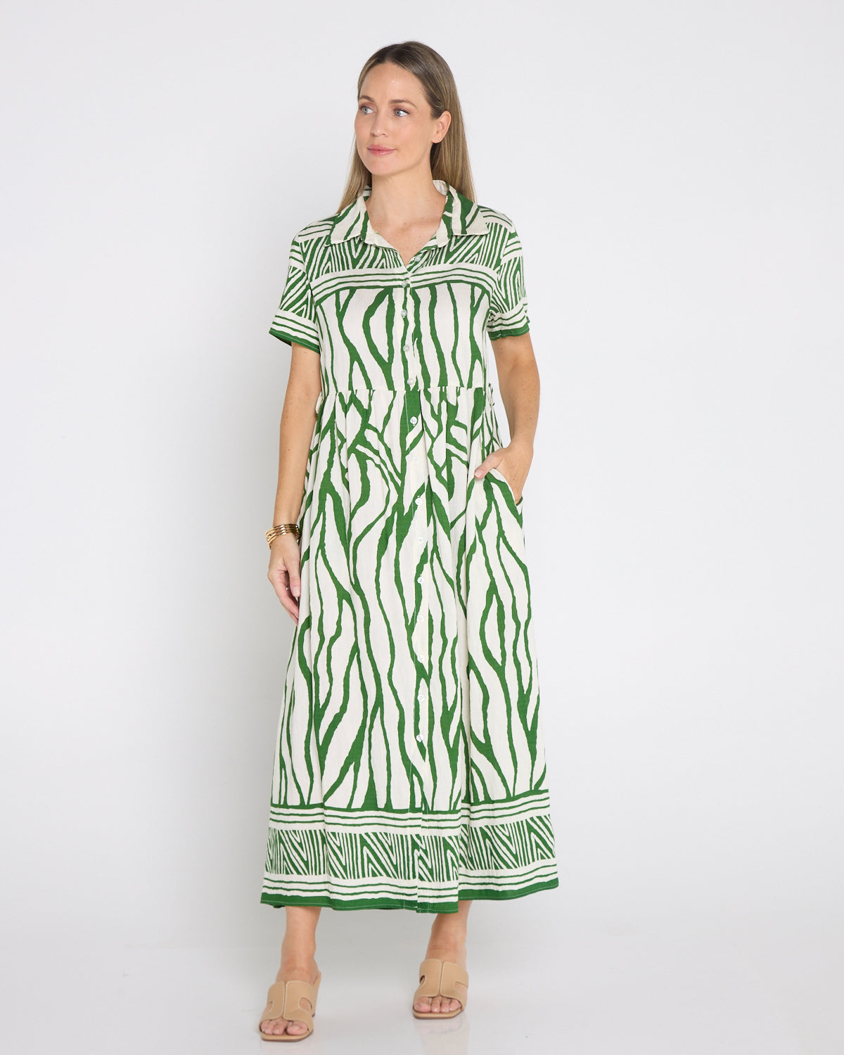 Serengeti Shirt Dress - Green