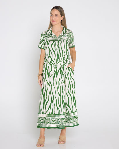 Serengeti Shirt Dress - Green