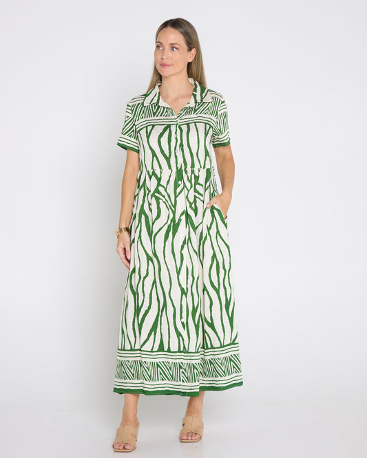 Serengeti Shirt Dress - Green