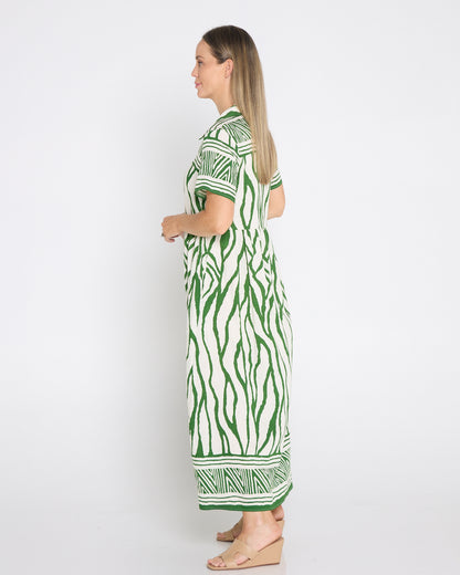 Serengeti Shirt Dress - Green