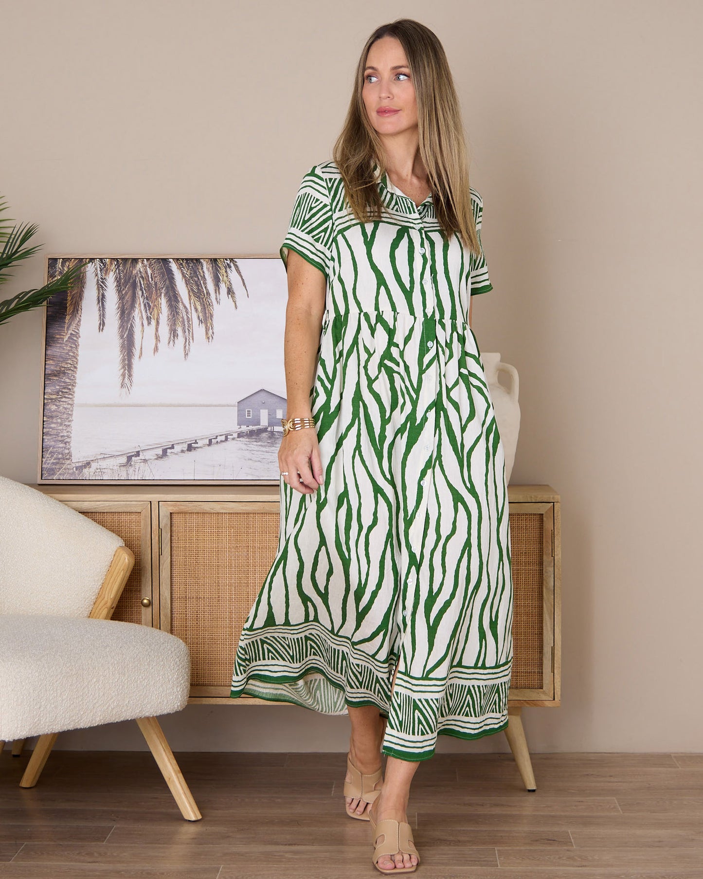 Serengeti Shirt Dress - Green