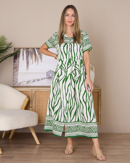 Serengeti Shirt Dress - Green