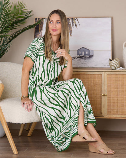 Serengeti Shirt Dress - Green