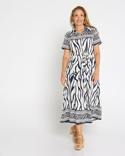 Serengeti Shirt Dress - Navy