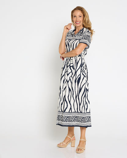 Serengeti Shirt Dress - Navy