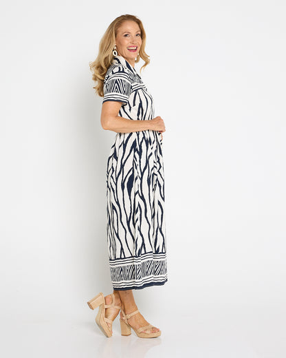 Serengeti Shirt Dress - Navy