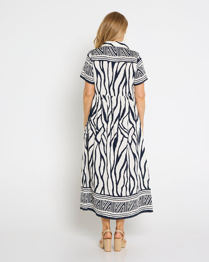 Serengeti Shirt Dress - Navy