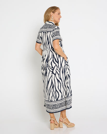 Serengeti Shirt Dress - Navy
