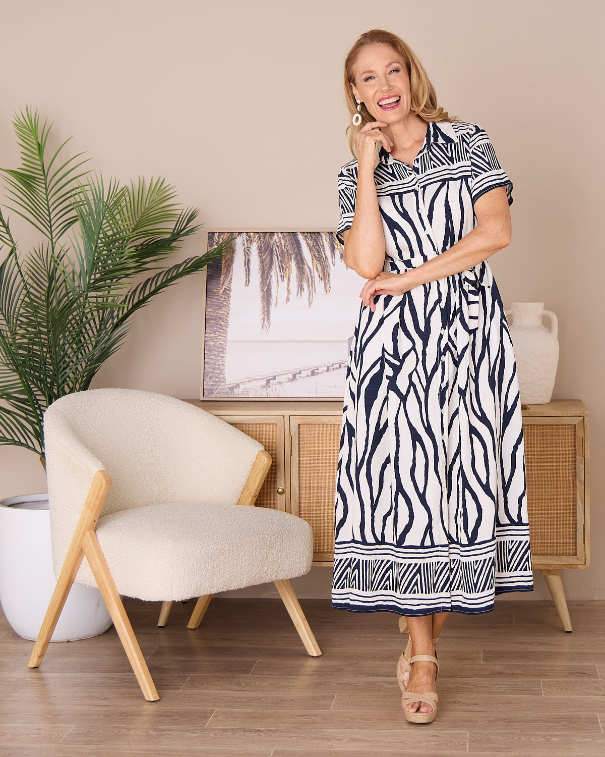 Serengeti Shirt Dress - Navy