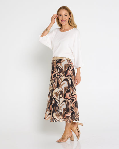 Mavi Mesh Skirt - Latte Swirl