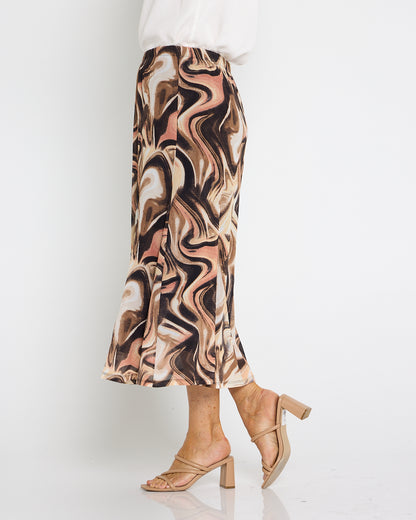 Mavi Mesh Skirt - Latte Swirl