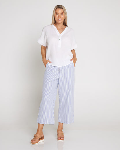 Sarah Pant - Blue/White Stripe