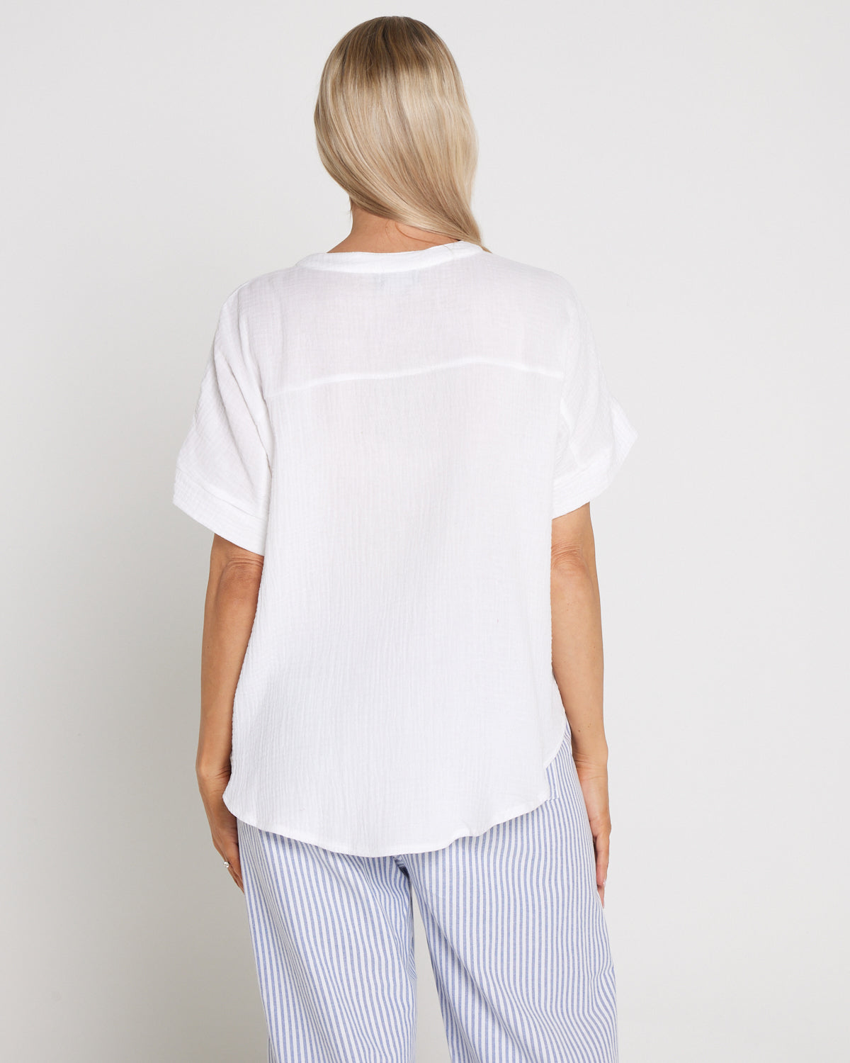 Gracie Cotton Muslin Top - White