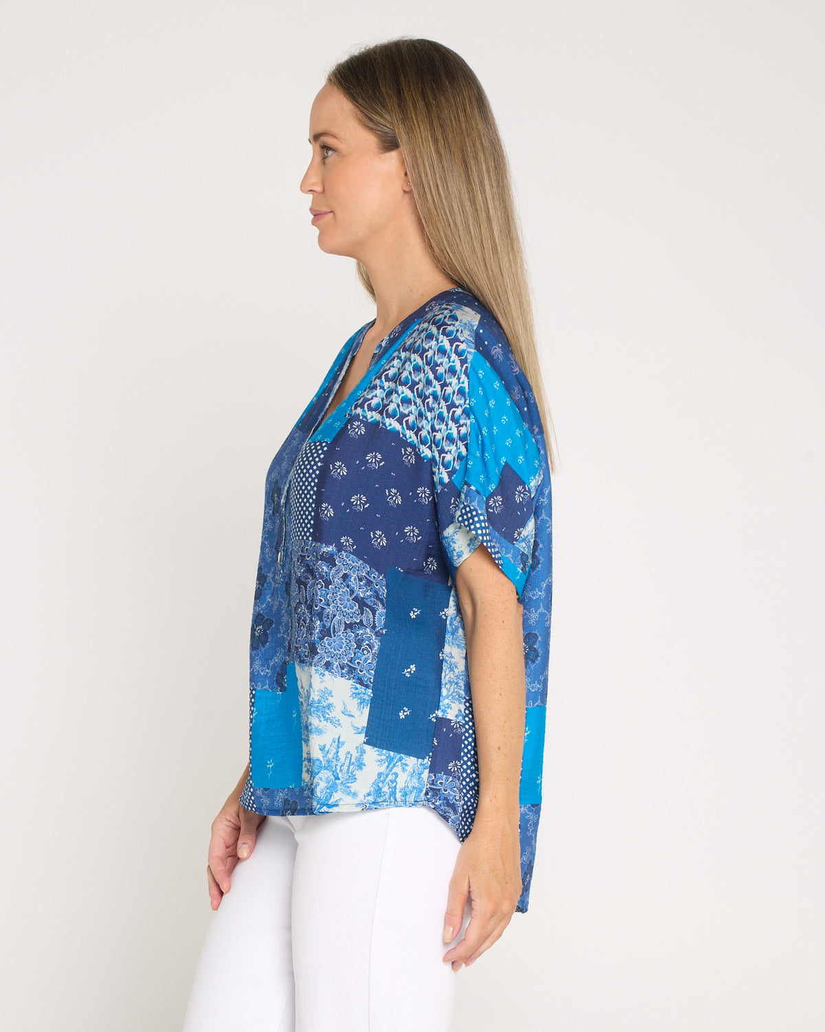 Majorie Patchwork Top - Electric